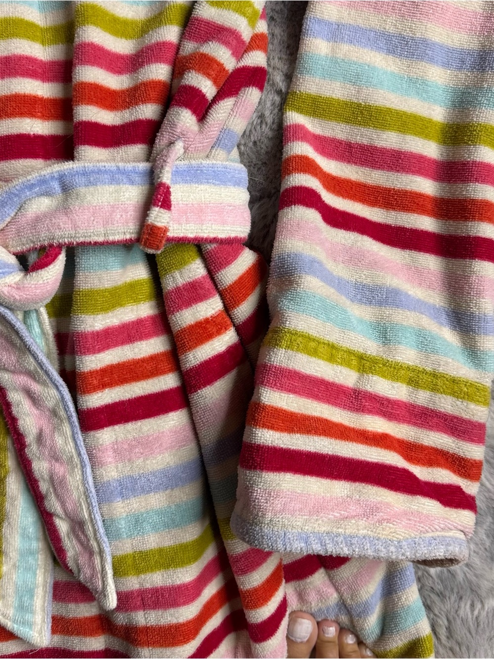 Vintage 2005 Victoria’s Secret Striped Terry Cloth Robe XS/S Y2K - Picture 3 of 9